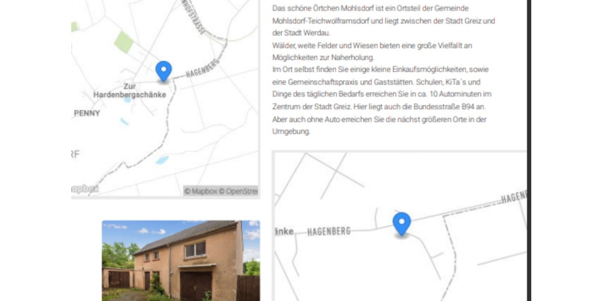 Einfamilienhaus Mohlsdorf-Teichwolframsdorf Teichwolframsdorf - 8 Zimmer, 250 m&sup2;, 125.000&euro; | Angebot:25182514