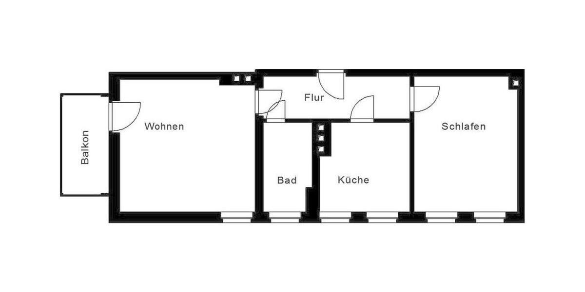 Etagenwohnung Plauen - 2 Zimmer, 61 m&sup2;, 336&euro; | Angebot:24877905