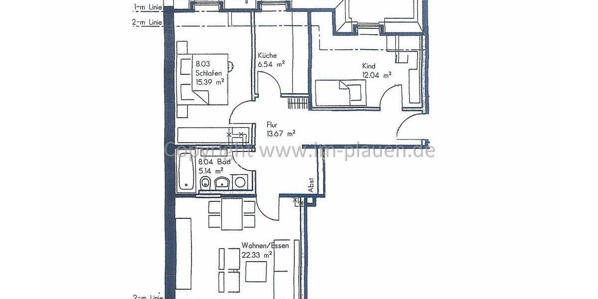 Etagenwohnung Plauen Westend - 3 Zimmer, 77 m&sup2;, 385&euro; | Angebot:25741701