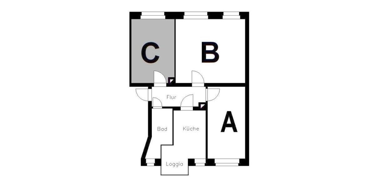 Etagenwohnung Plauen Bahnhofsvorstadt - 1 Zimmer, 13 m&sup2;, 130&euro; | Angebot:24508008
