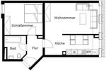 Dachgeschoßwohnung Plauen Bahnhofsvorstadt - 2 Zimmer, 54 m&sup2;, 261&euro; | Angebot:26020230