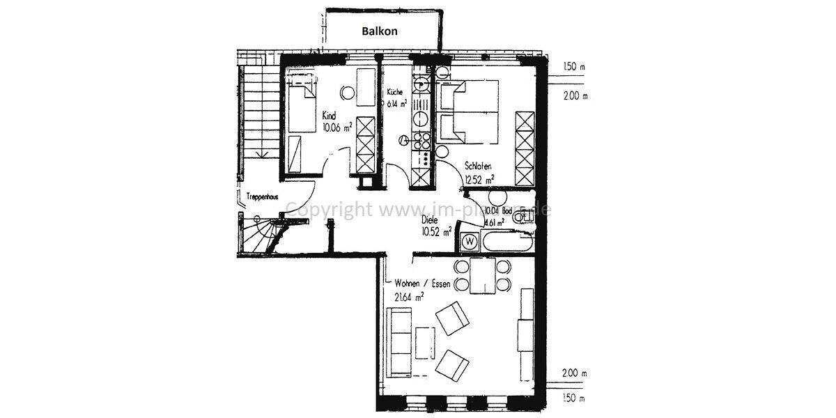 Etagenwohnung Plauen Haselbrunn - 3 Zimmer, 68 m&sup2;, 345&euro; | Angebot:25694437