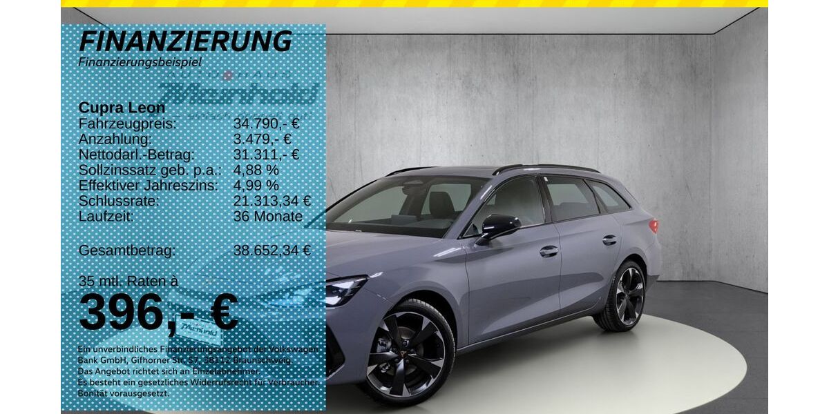 Cupra Leon 1.010 km 34.790 &euro; Auerbach/Rebesgrün 08209