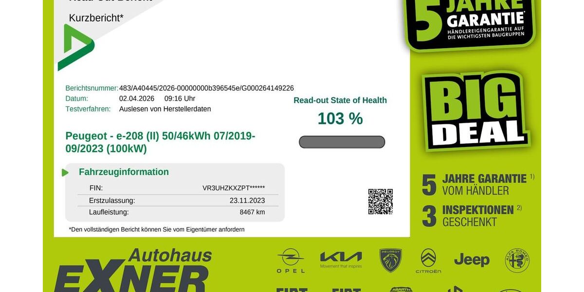 Peugeot 208 8.467 km 19.490 &euro; Hof 95032