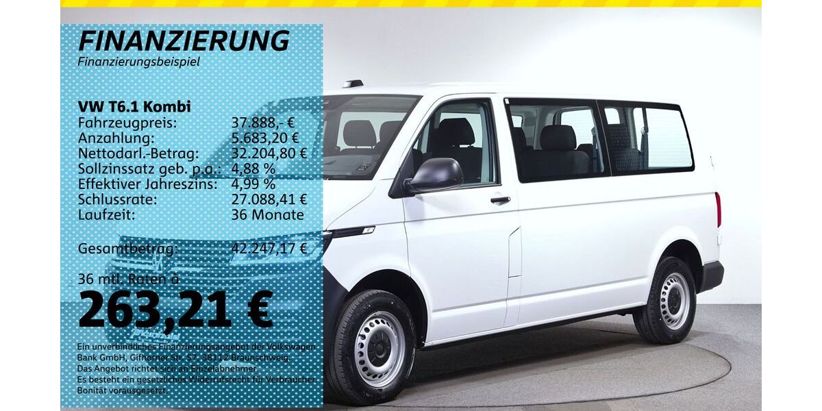 VW T6 Kombi 34.650 km 37.888 &euro; Auerbach/Rebesgrün 08209