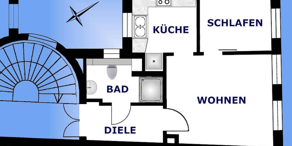 Etagenwohnung Greiz Irchwitz - 2 Zimmer, 34 m&sup2;, 295&euro; | Angebot:26064559