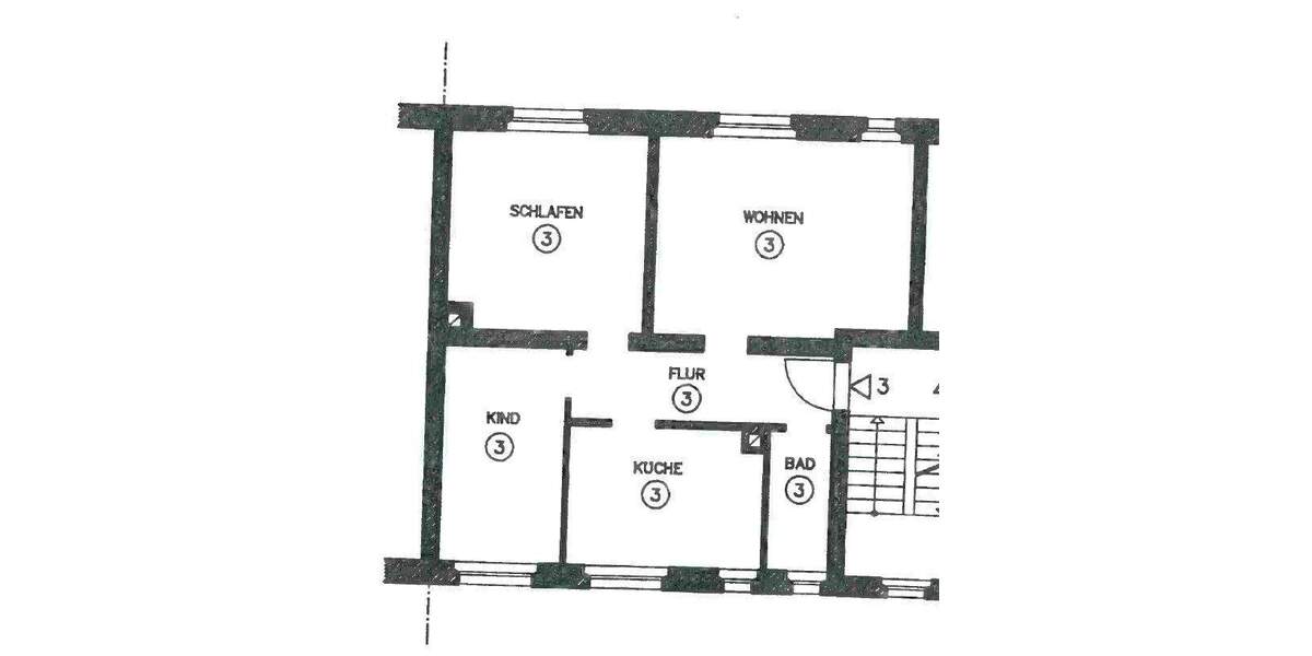 Etagenwohnung Plauen Reusa - 3 Zimmer, 62 m&sup2;, 31.000&euro; | Angebot:25688655