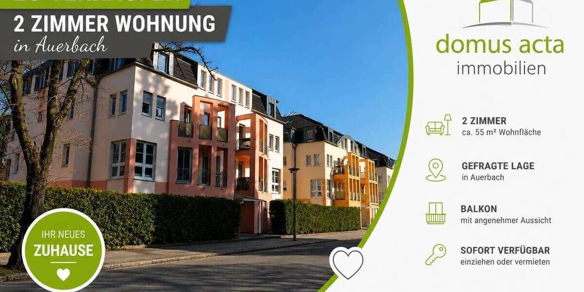 Etagenwohnung Auerbach - 2 Zimmer, 55 m&sup2;, 45.000&euro; | Angebot:26888341
