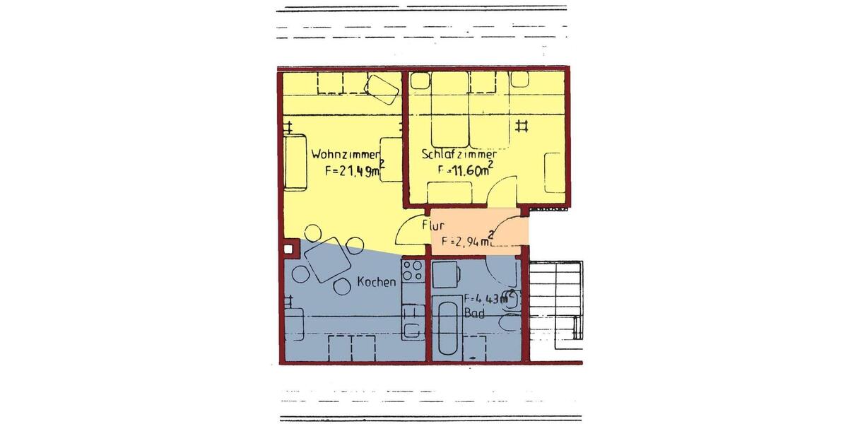 Dachgeschoßwohnung Plauen Altstadt - 1.5 Zimmer, 41 m&sup2;, 208&euro; | Angebot:24749316