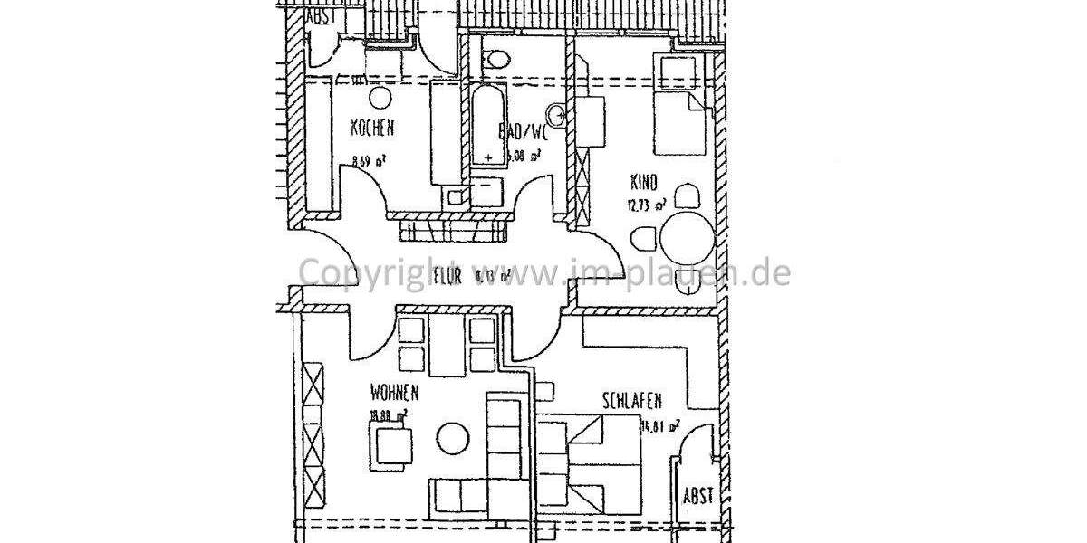 Etagenwohnung Plauen Stadtmitte - 3 Zimmer, 72 m&sup2;, 62.500&euro; | Angebot:25694443