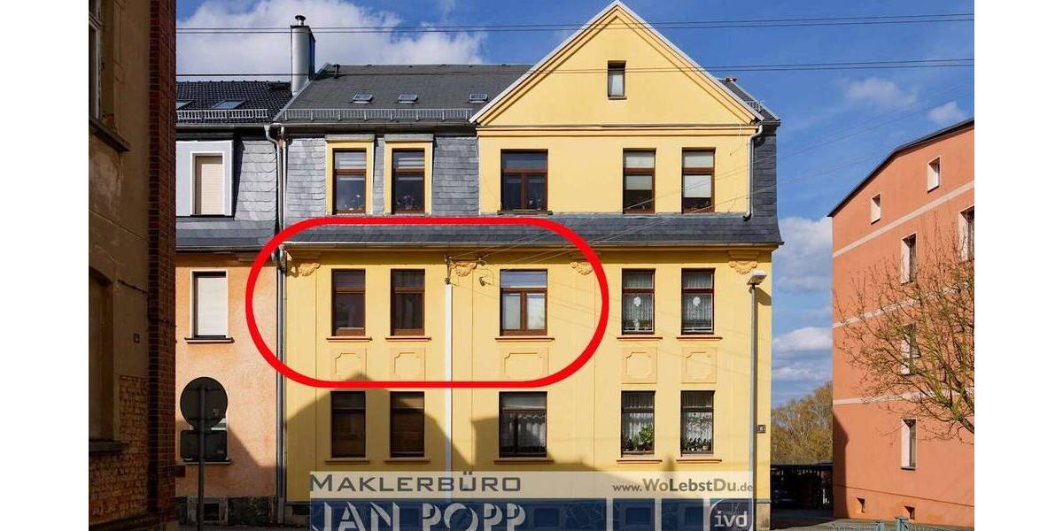 Etagenwohnung Greiz - 2 Zimmer, 52 m&sup2;, 337&euro; | Angebot:26202254