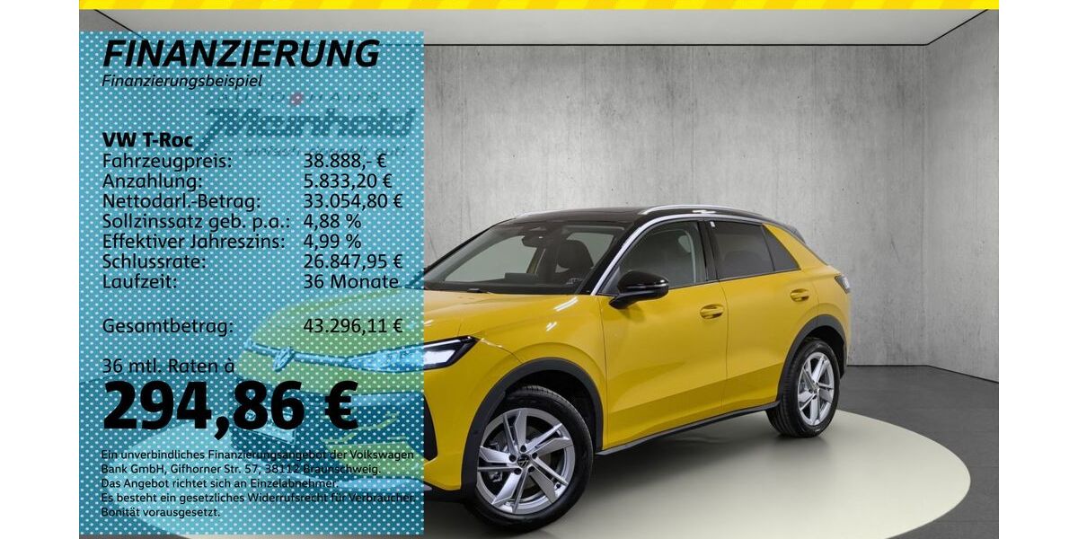 VW T-Roc 5.000 km 36.888 &euro; Auerbach/Rebesgrün 08209