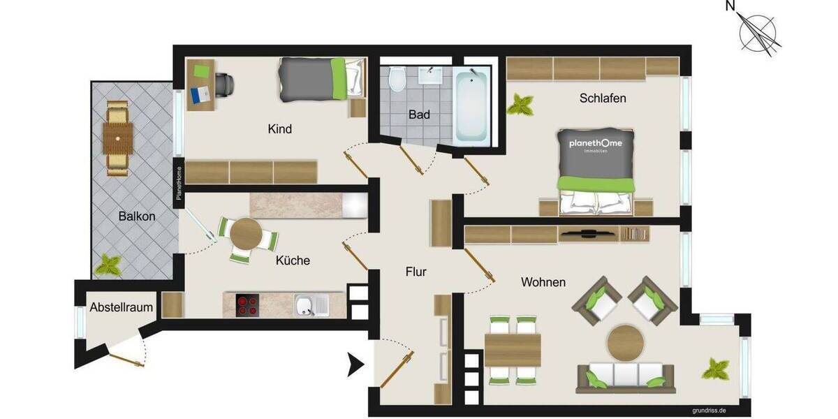 Etagenwohnung Plauen Preißelpöhl - 3 Zimmer, 70 m&sup2;, 52.000&euro; | Angebot:25707398