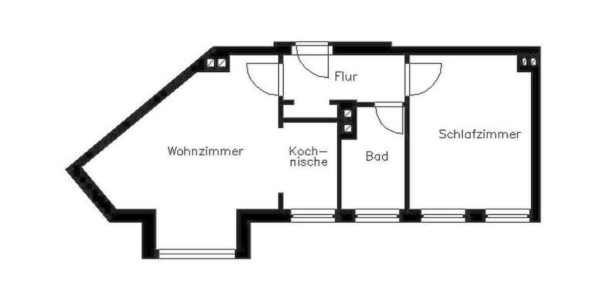 Etagenwohnung Plauen Altstadt - 2 Zimmer, 46 m&sup2;, 248&euro; | Angebot:26029927
